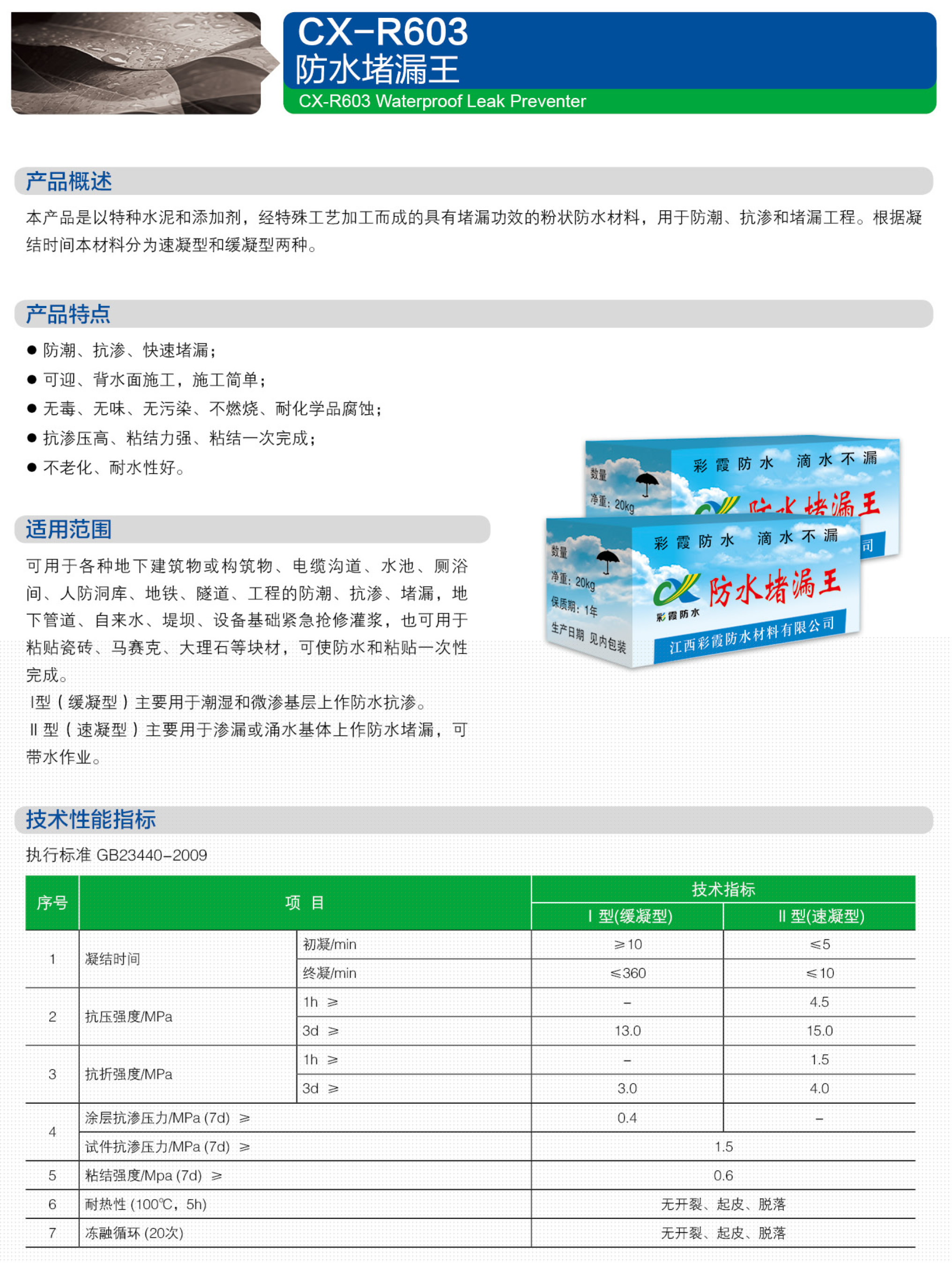 CX-R603 防水堵漏王